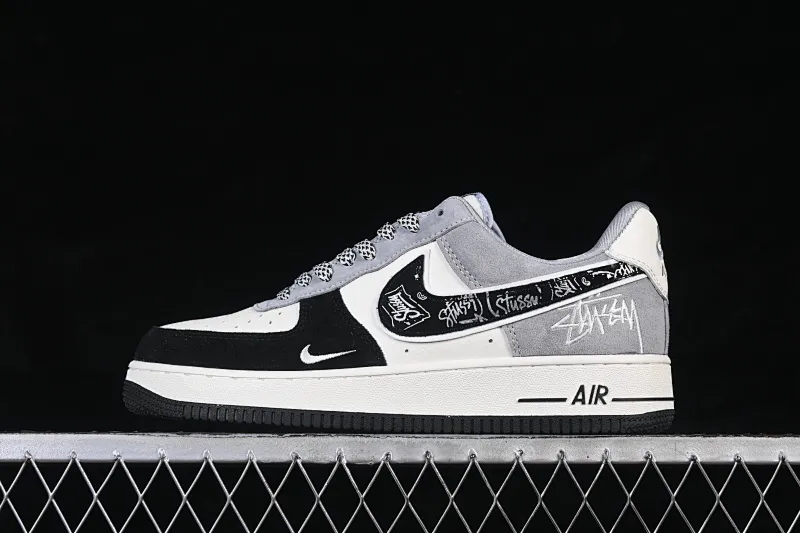 All categories Nk Air Force 1 Air Force series Nk Air Force 1 Low Air Force low-top Nike Air Force 1'07 Low Black and white gray Air Force 1 low-top casual sneakers SS1979-013